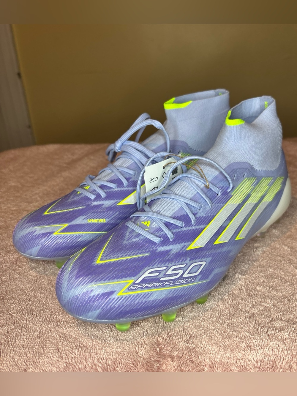 New Adidas F50 Sparkfusion Elite Mid FG Size 7.5 Women's Soccer Cleats JH7648